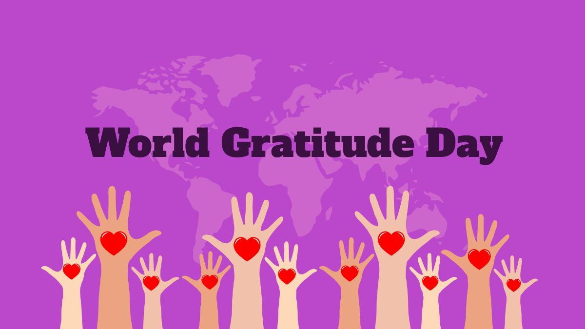 World Gratitude Day Vector Background Template