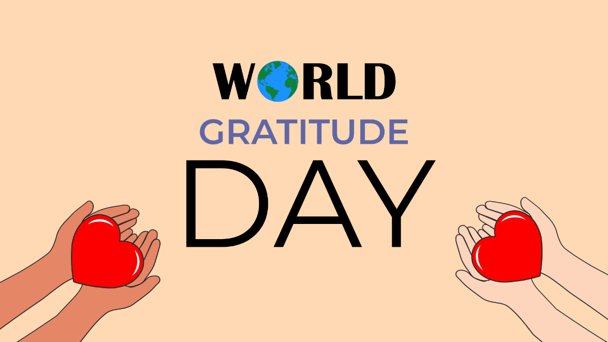World Gratitude Day Banner Background Template