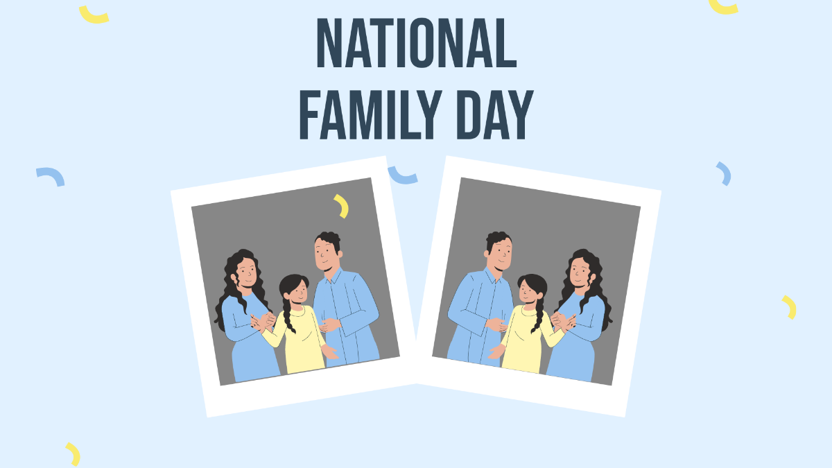 Free National Family Day Photo Background Template