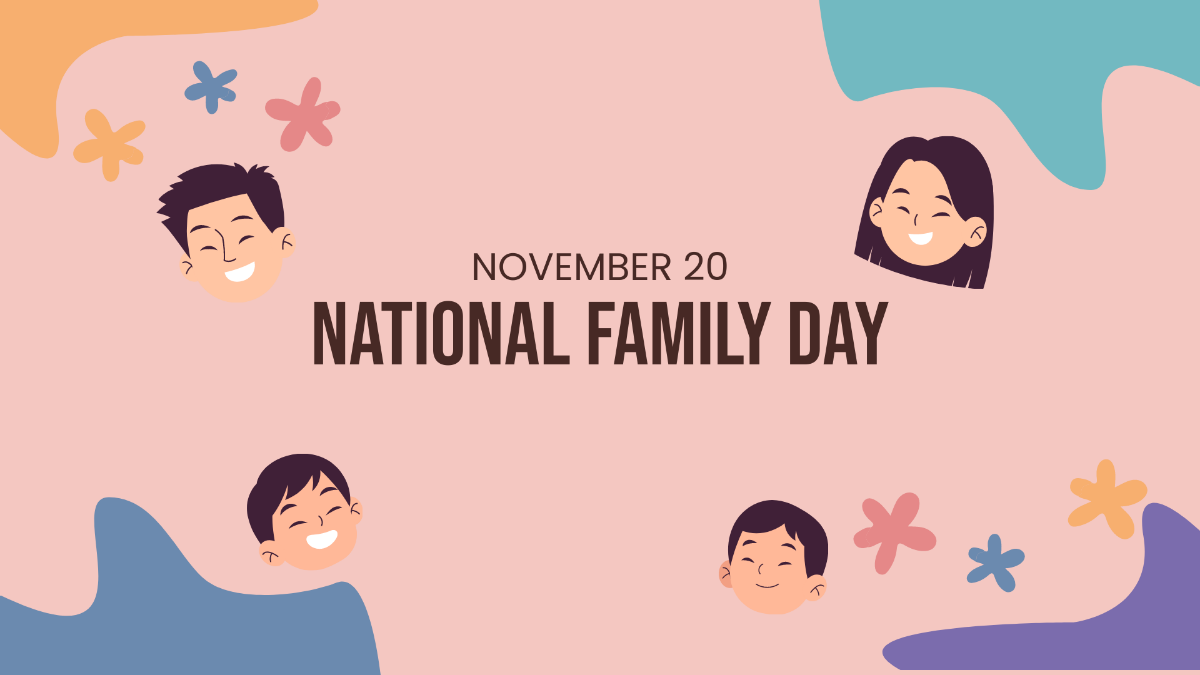 Free National Family Day Banner Background Template