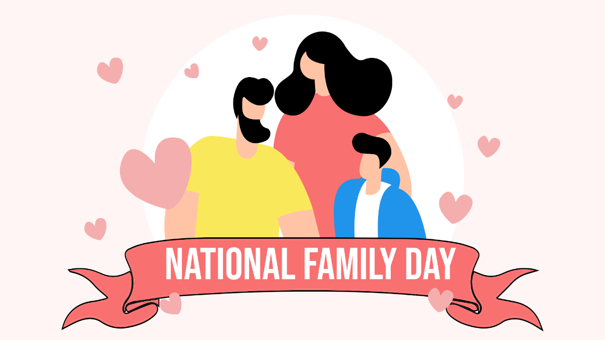 National Family Day Design Background Template