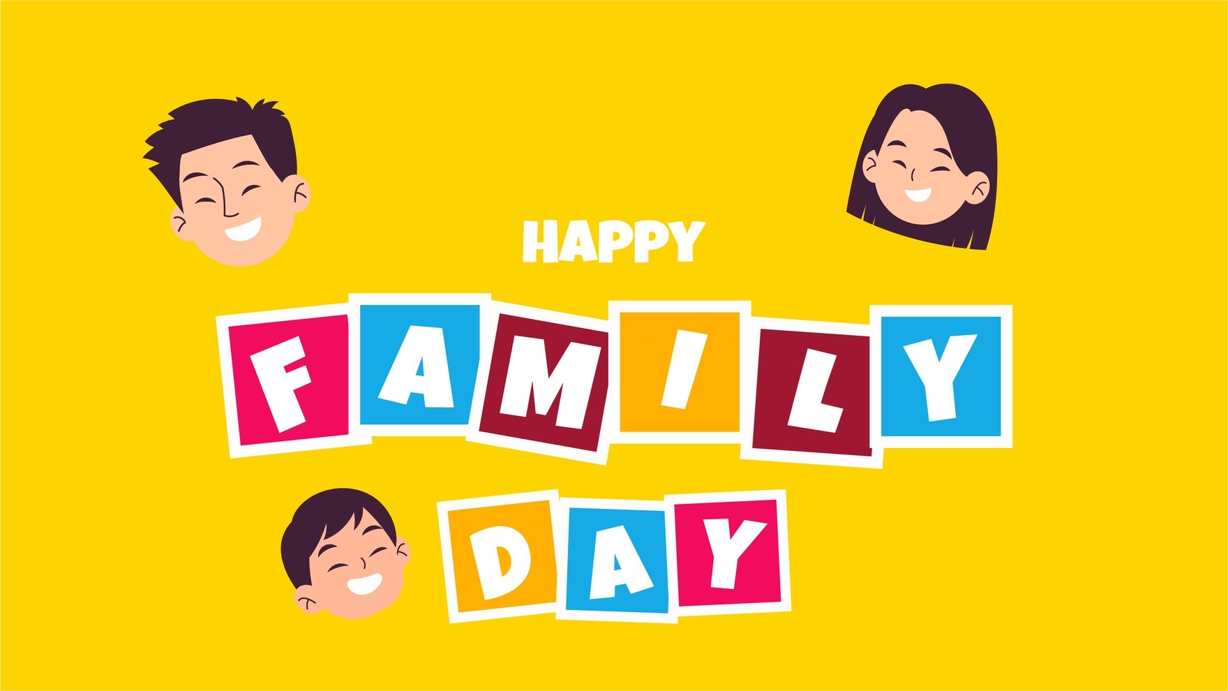 National Family Day Cartoon Background - EPS, Illustrator, JPG, PSD, PNG,  PDF, SVG 
