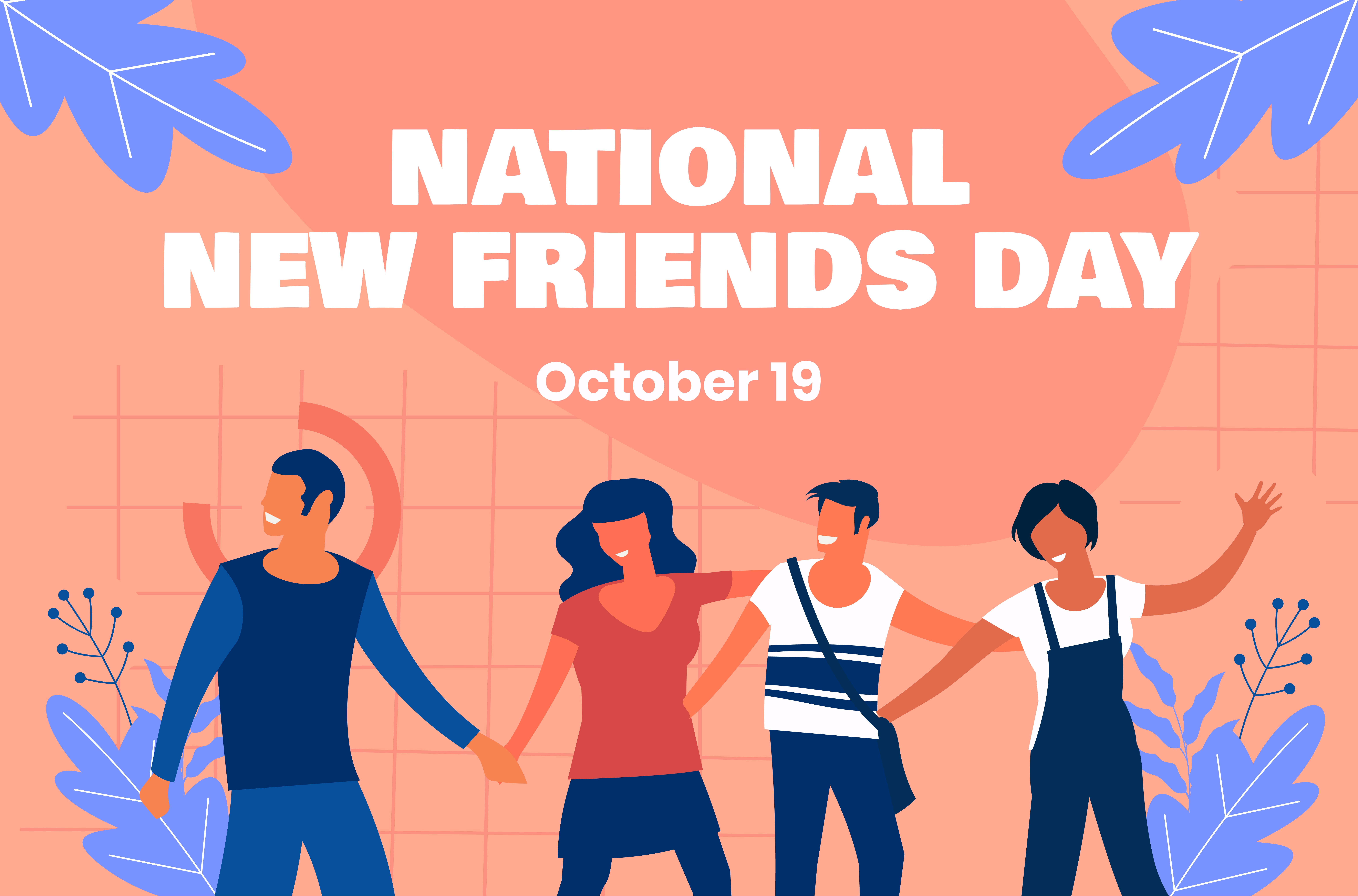 Free National New Friends Day Background EPS, Illustrator, JPG, PSD