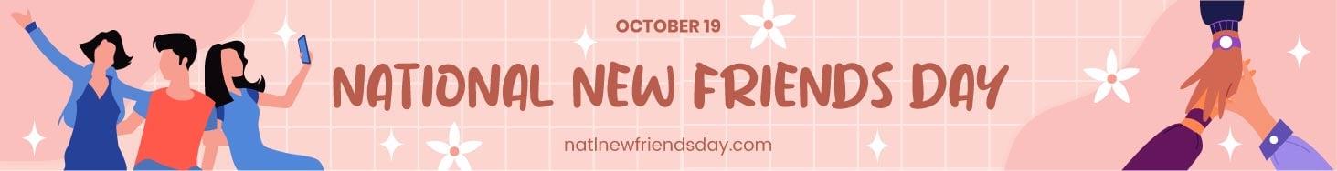 National New Friends Day Website Banner