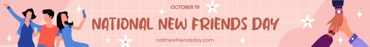 National New Friends Day Website Banner Template