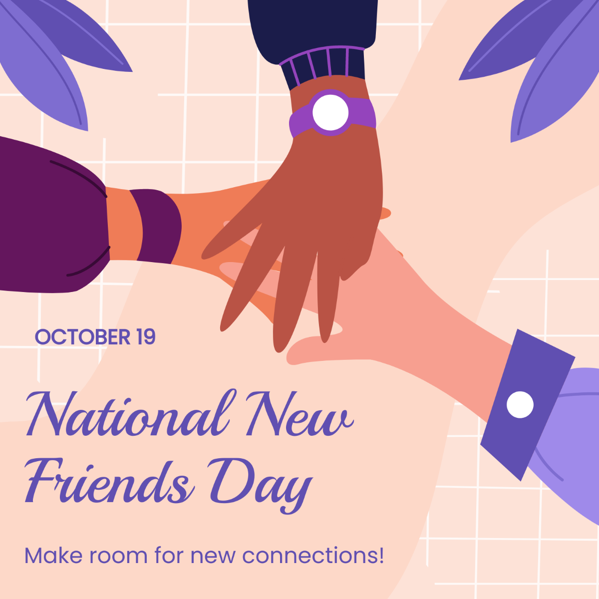National New Friends Day Whatsapp Post Template