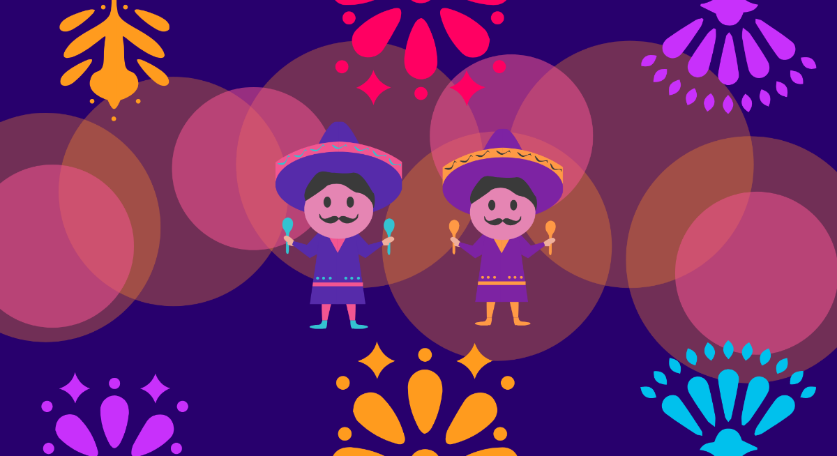 National Hispanic Heritage Month Cartoon Background