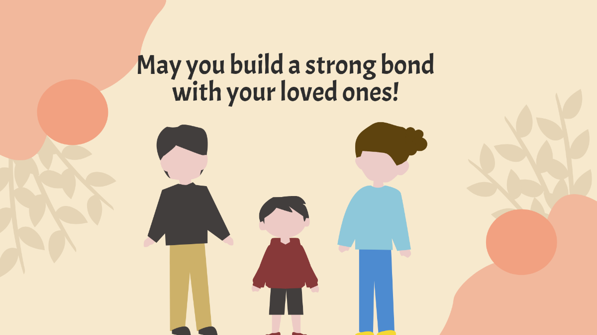 Free National Family Day Wishes Background Template