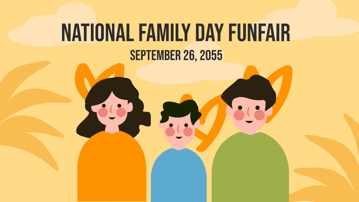 National Family Day Flyer Background Template