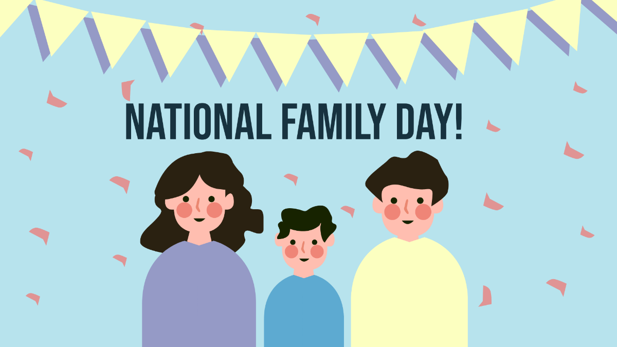 High Resolution National Family Day Background Template