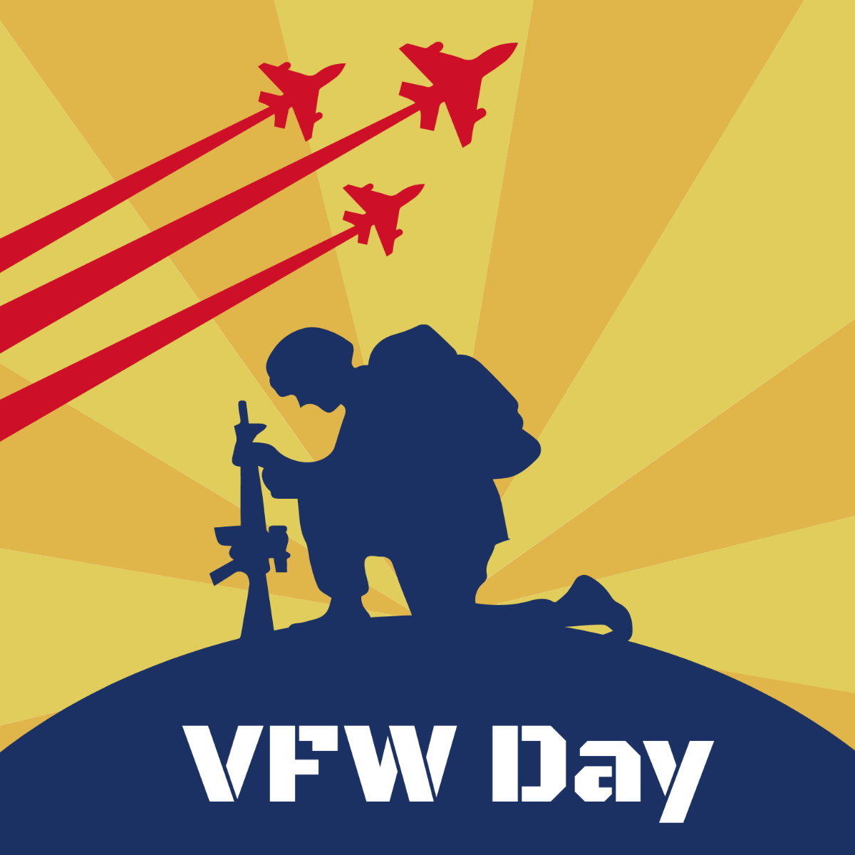 Free Happy VFW Day Illustration Template
