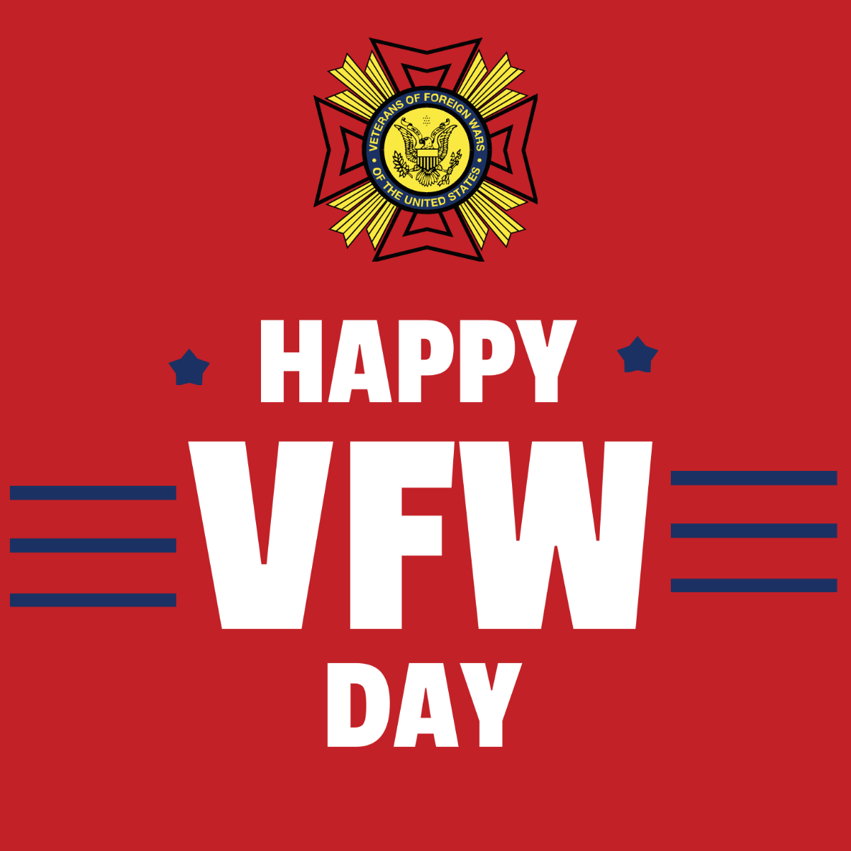 Free VFW Day Celebration Vector Template