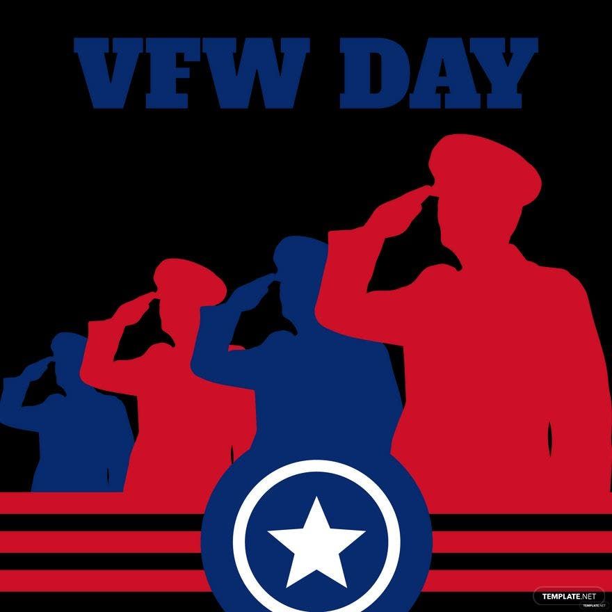 Free VFW Day Drawing Vector in Illustrator, PSD, EPS, SVG, JPG, PNG