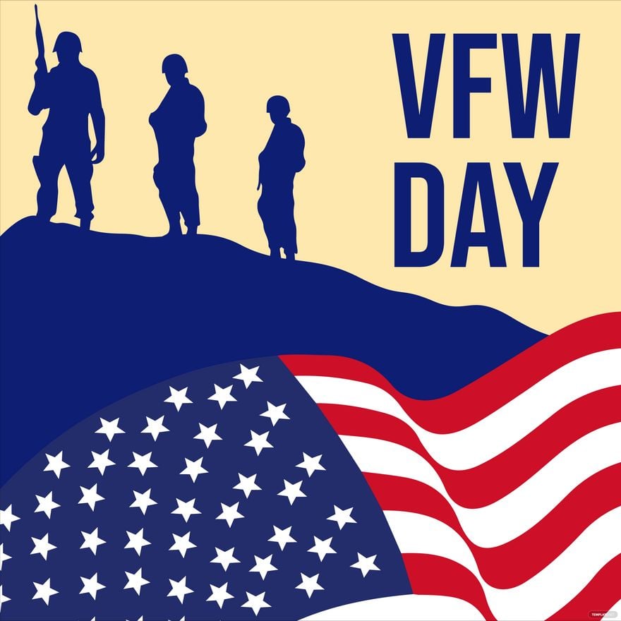 VFW Day Cartoon Vector