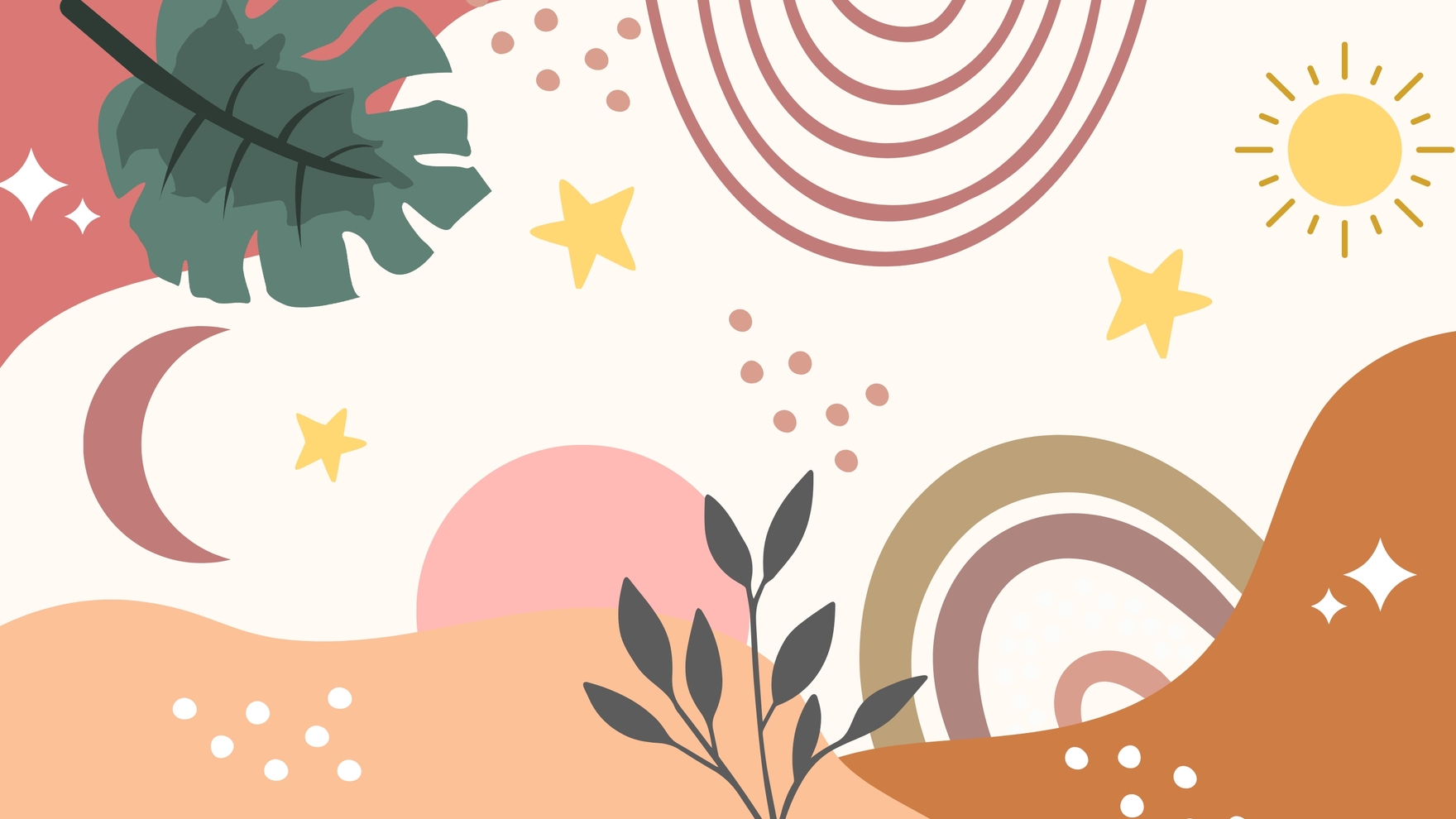 Boho Theme Background in Illustrator, EPS, SVG, JPG, PNG