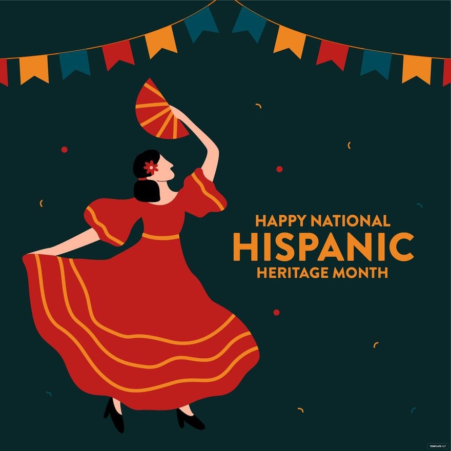National Hispanic Heritage Month Celebration Vector