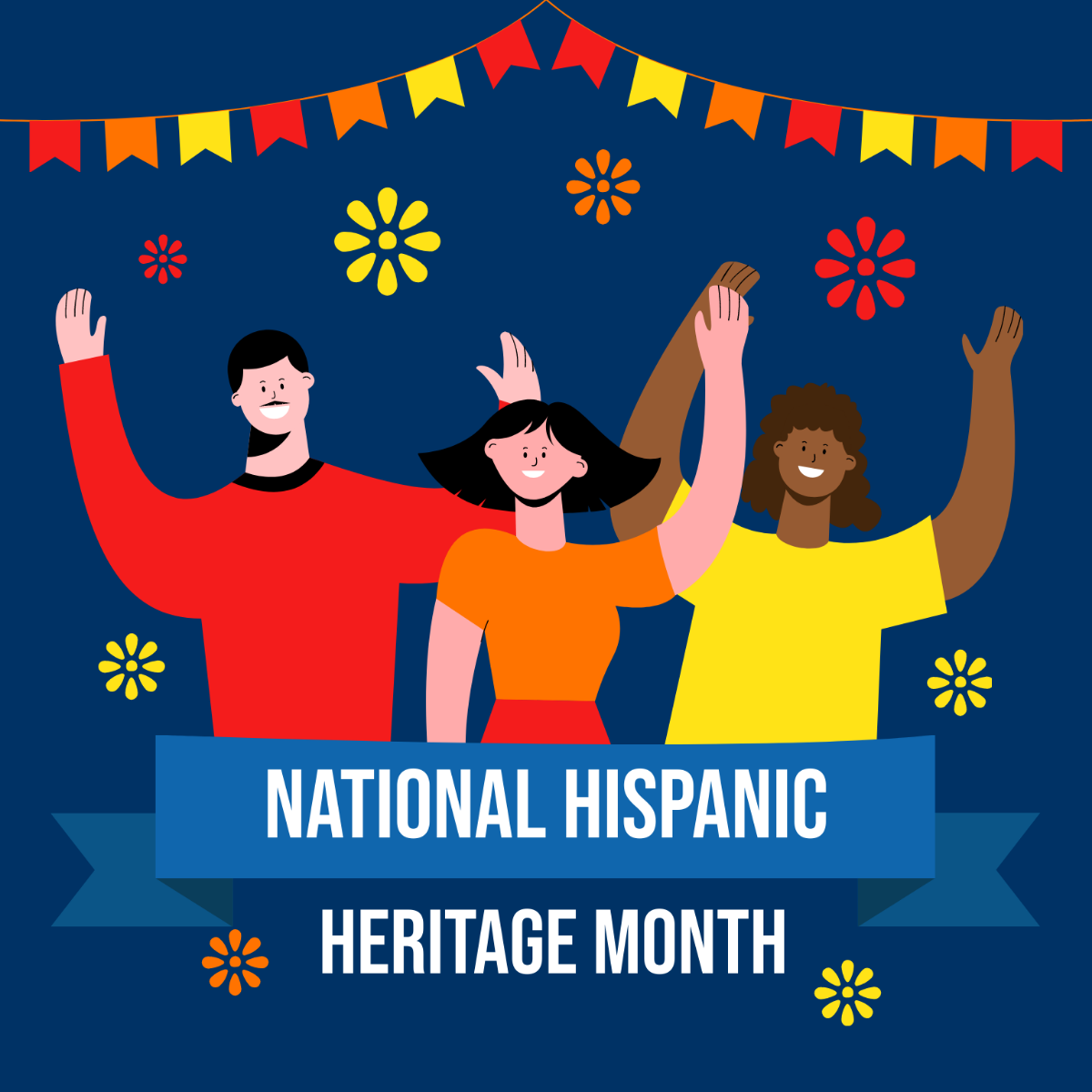 National Hispanic Heritage Month Vector Template