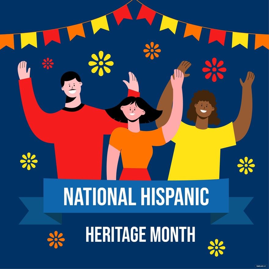 National Hispanic Heritage Month Vector
