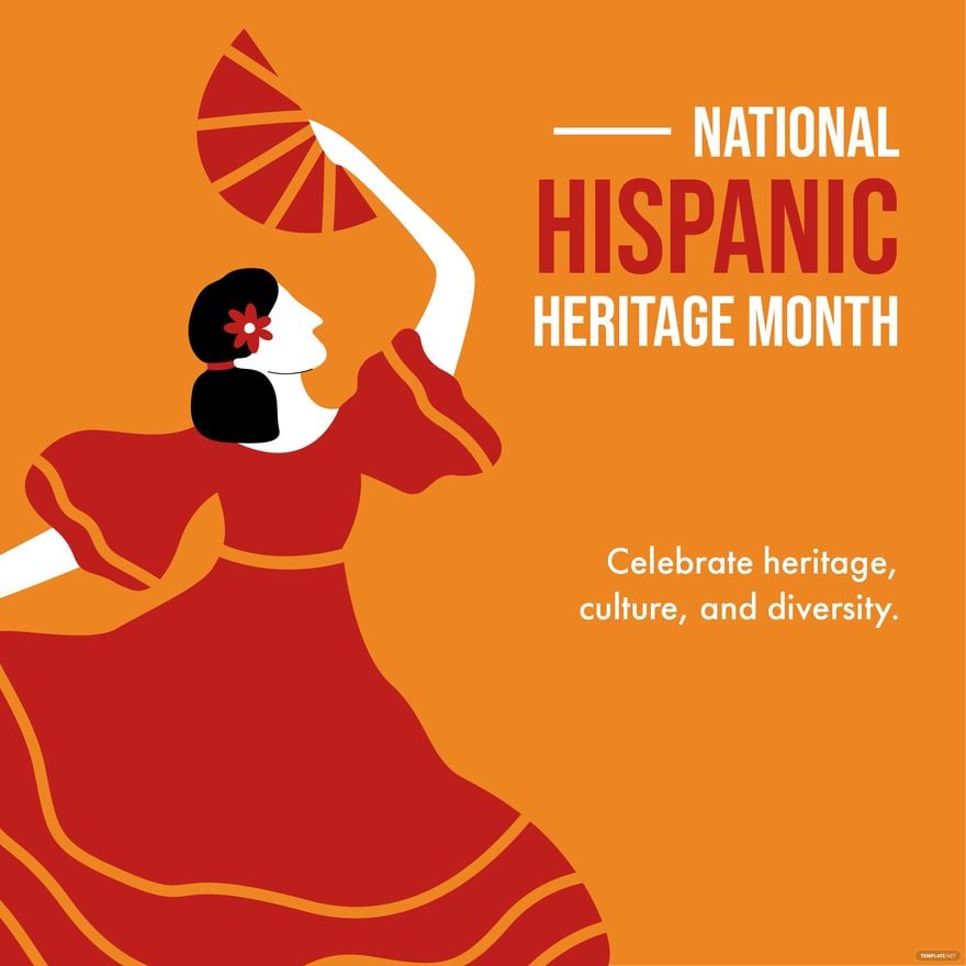 National Hispanic Heritage Month Vector EPS Illustrator JPG PSD PNG SVG Template