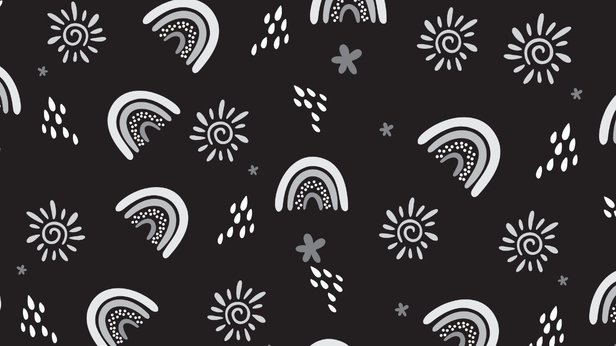 Black And White Boho Background Template