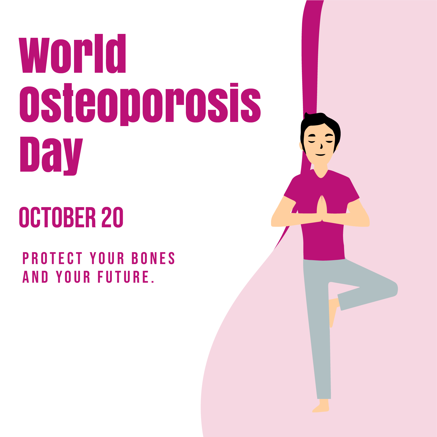 Free World Osteoporosis Day Instagram Post in Illustrator, PSD, EPS, SVG, JPG, PNG