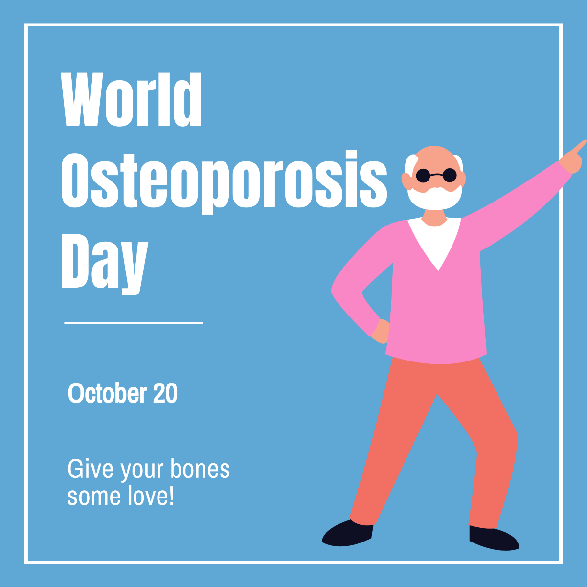 Free World Osteoporosis Day FB Post Template
