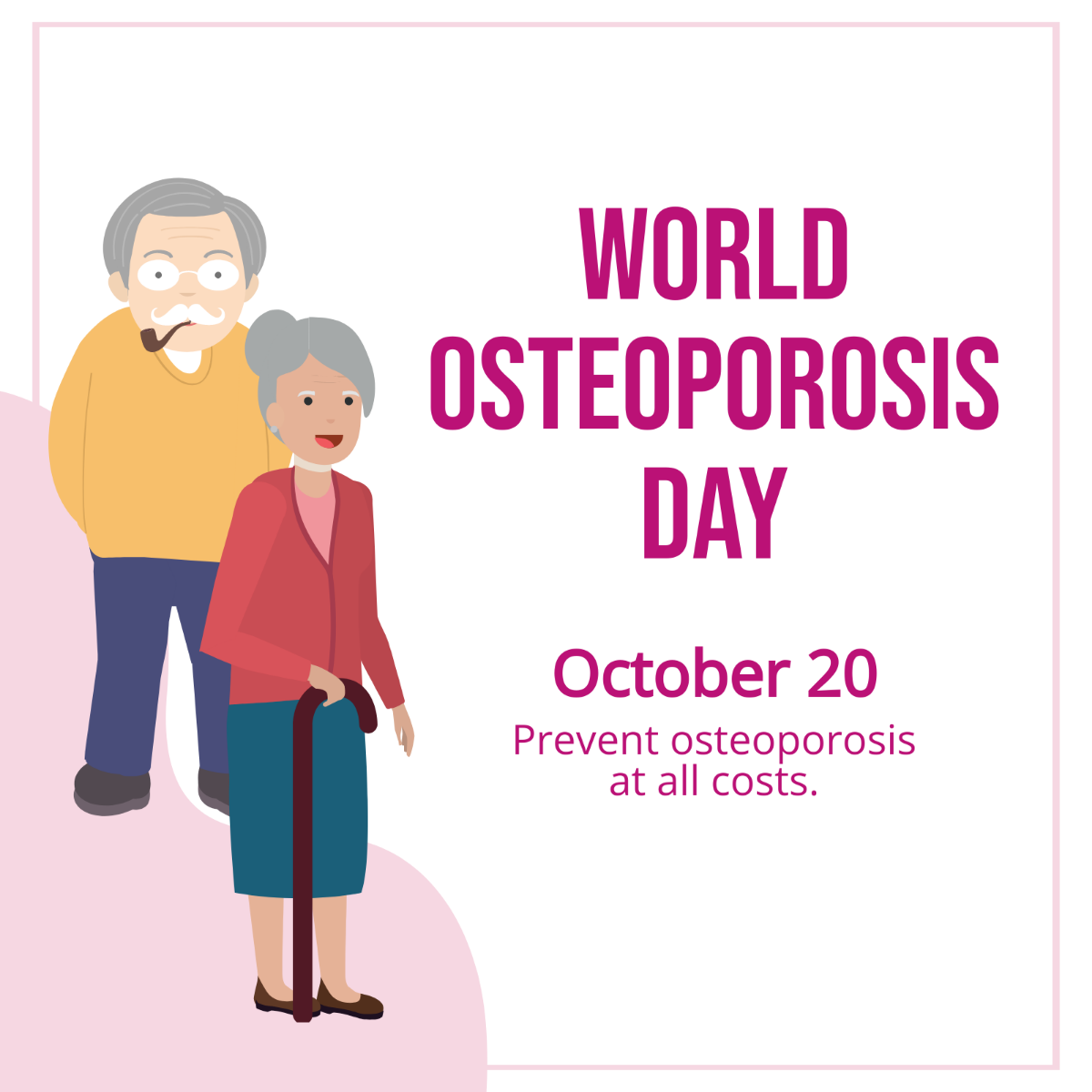 World Osteoporosis Day Whatsapp Post Template