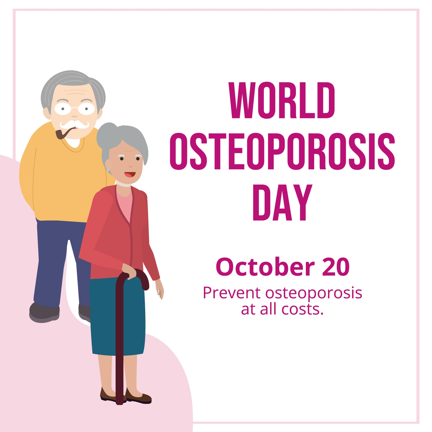 Free World Osteoporosis Day Whatsapp Post in Illustrator, PSD, EPS, SVG, JPG, PNG