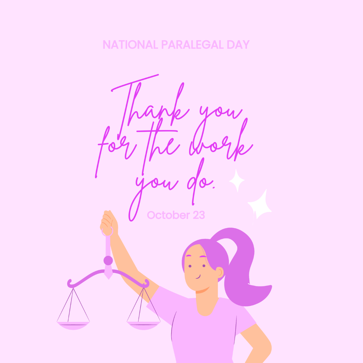 National Paralegal Day Whatsapp Post Template