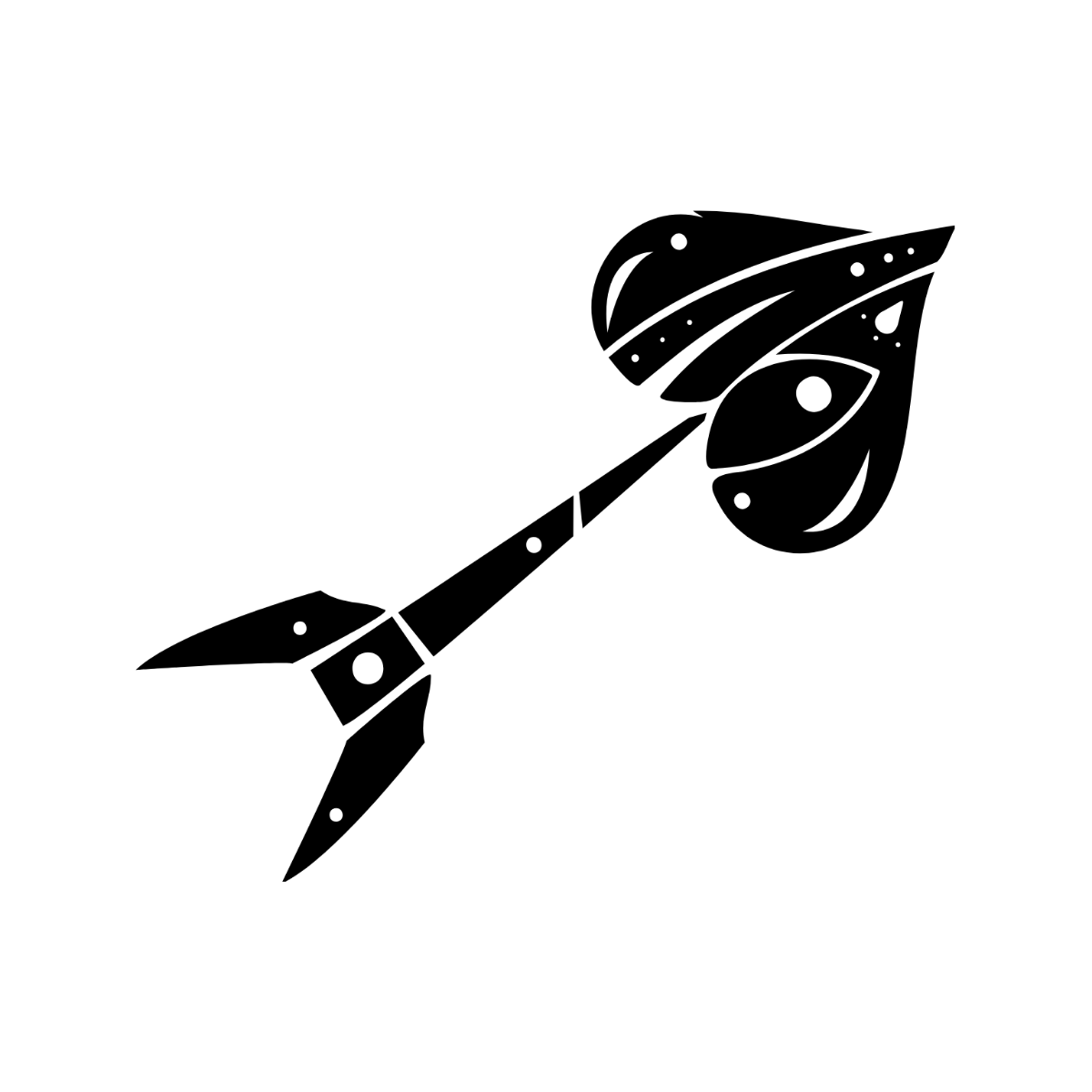 Heart Tribal Arrow Clipart Template