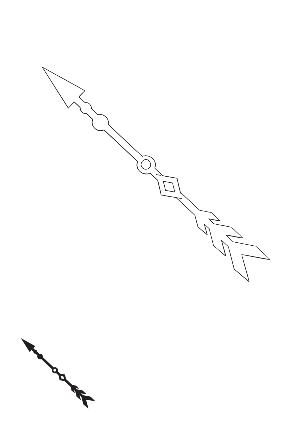 Black and White Tribal Arrow Coloring Page Template