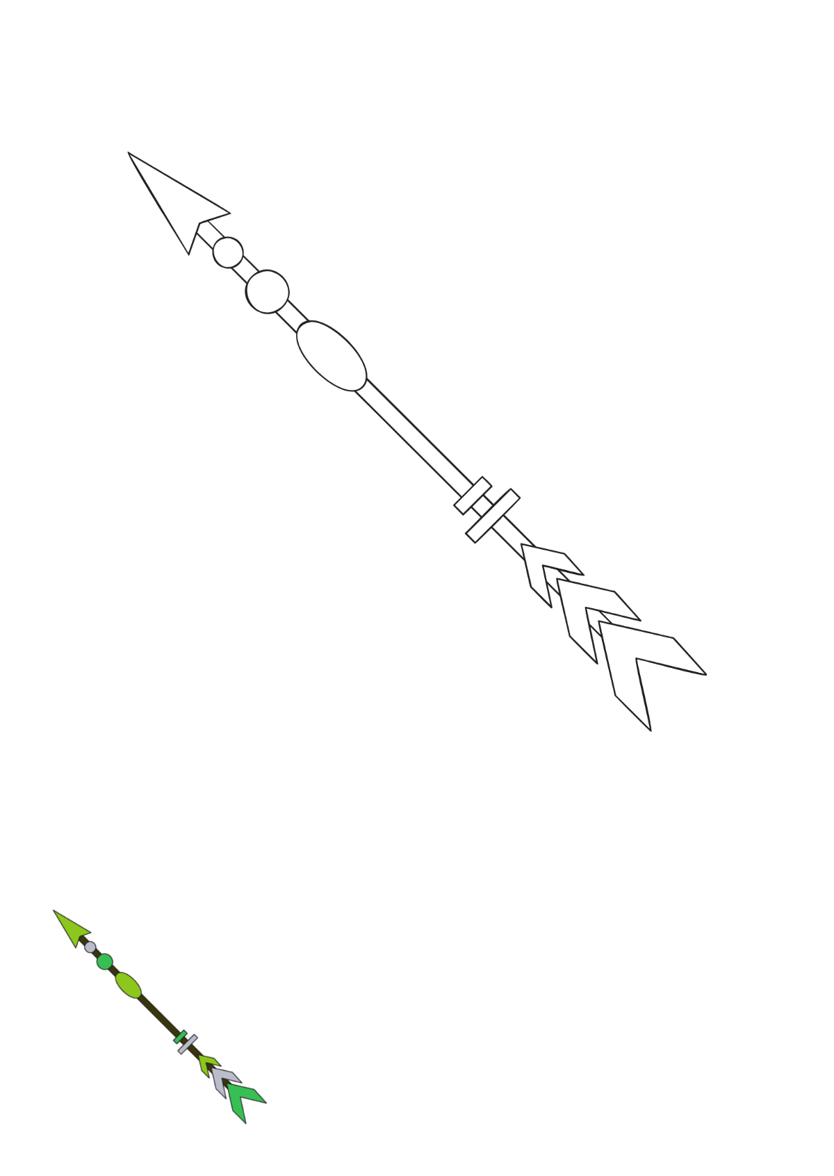 Tribal Arrow Coloring Page Template