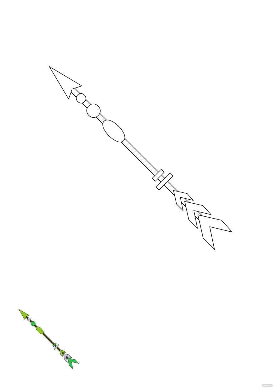Free Tribal Arrow Coloring Page