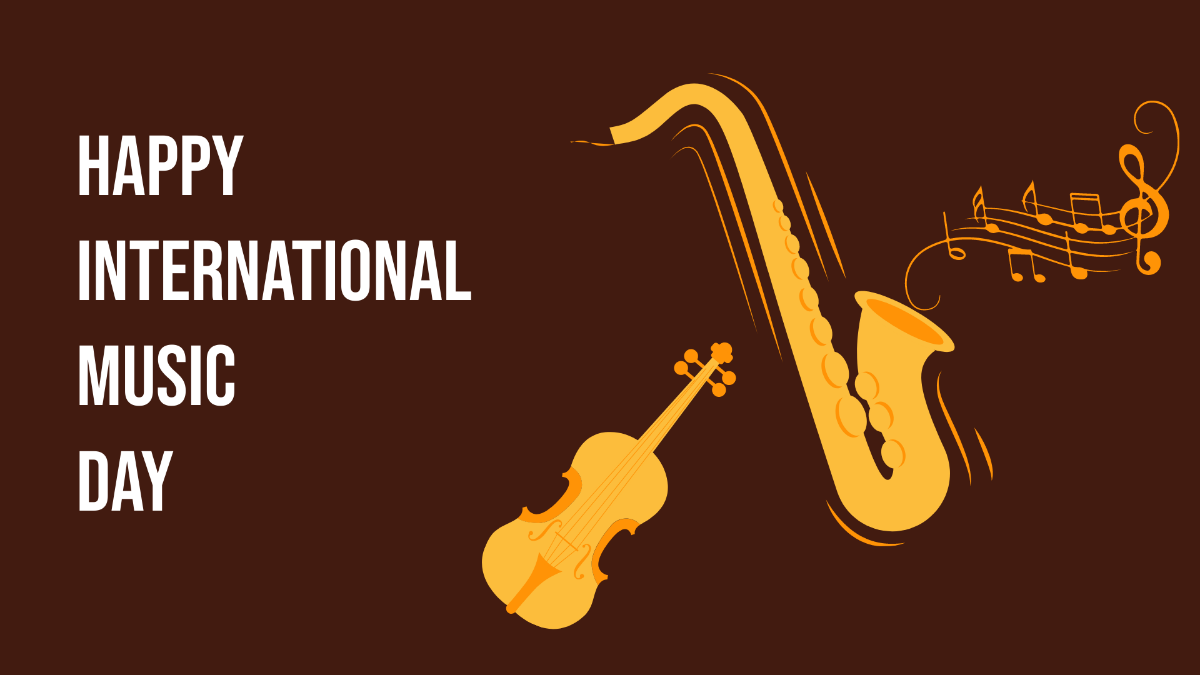 Happy International Music Day Background Template