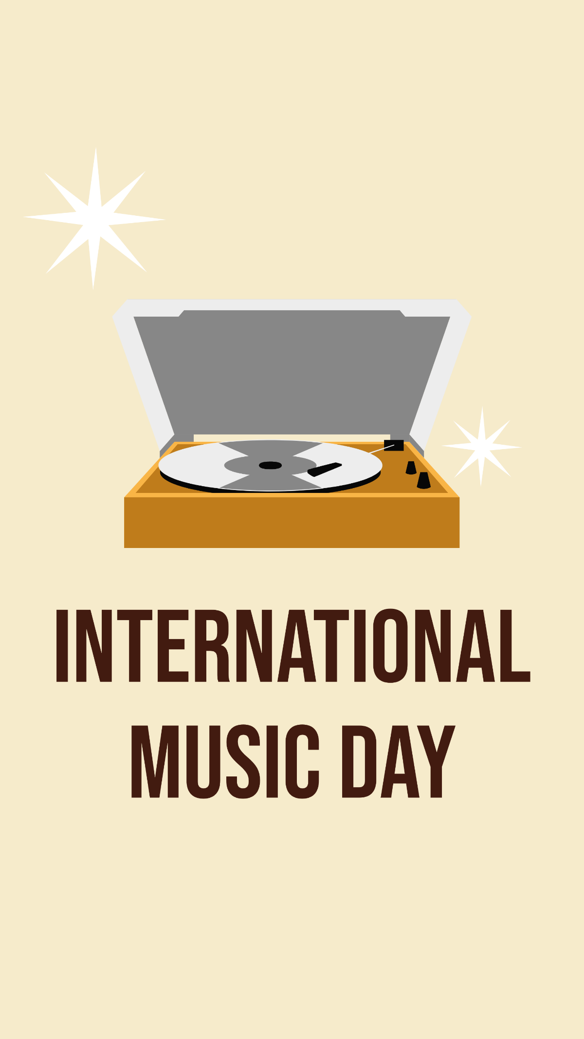 International Music Day iPhone Background Template