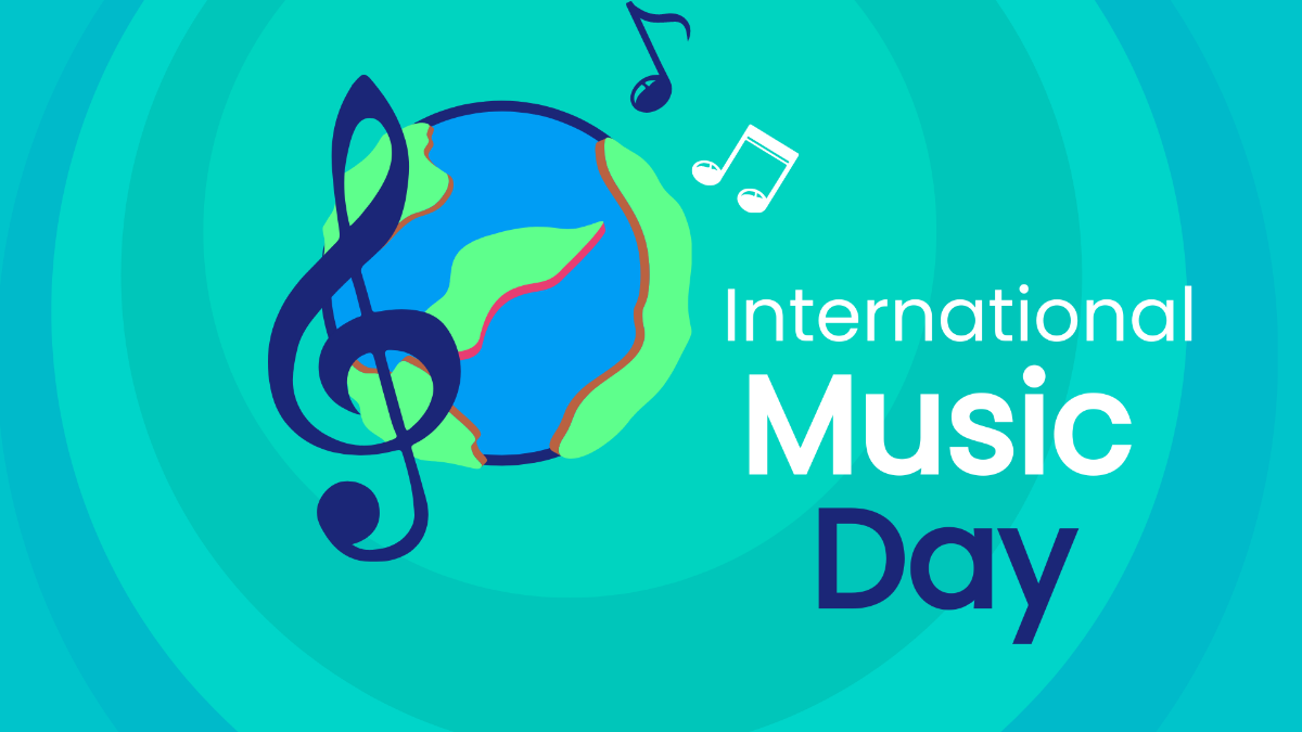 International Music Day Vector Background Template