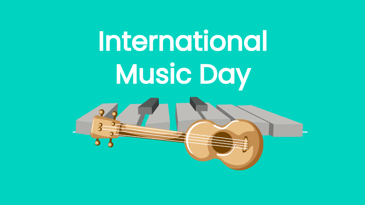 International Music Day Photo Background Template