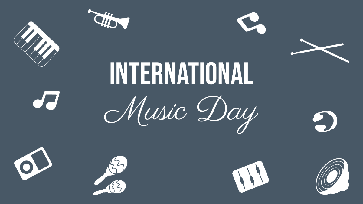 International Music Day Banner Background Template