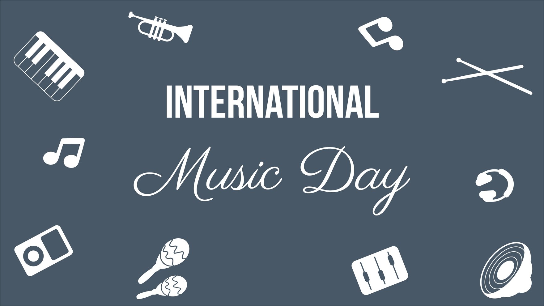 International Music Day Banner Background