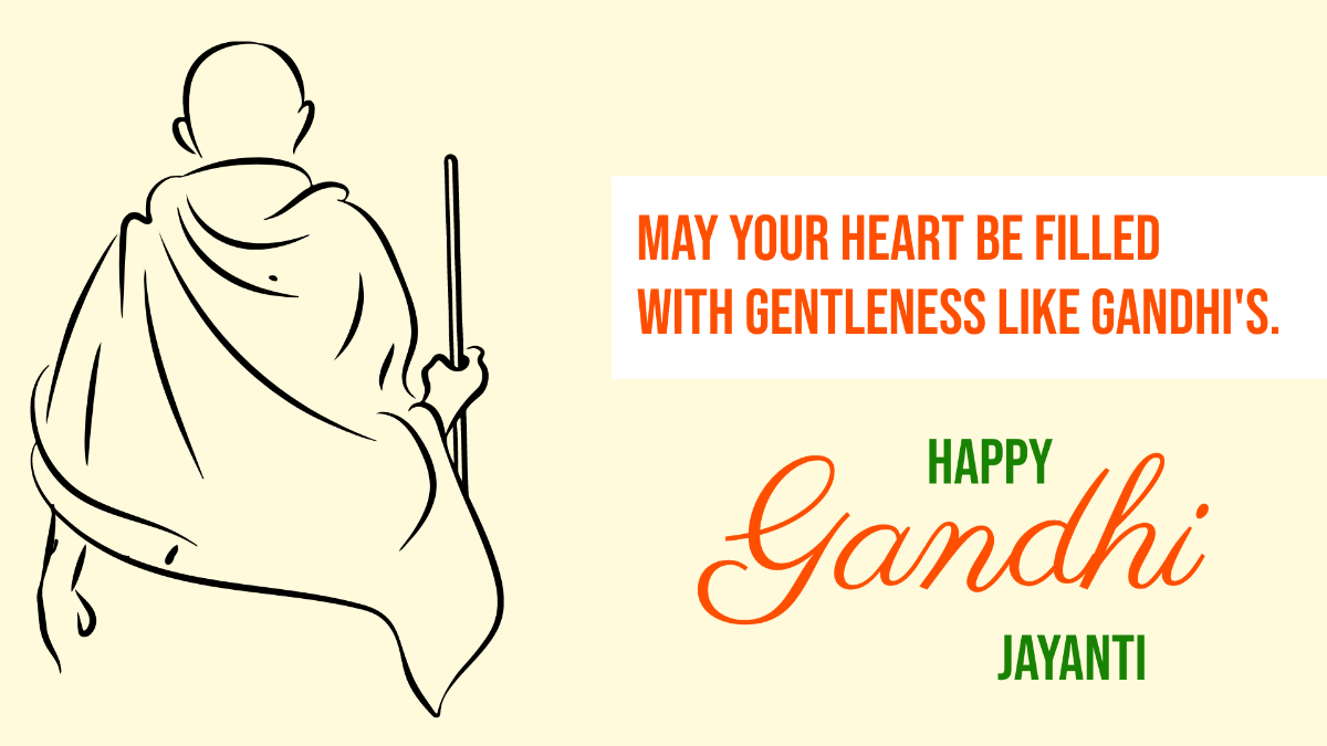 Gandhi Jayanti Wishes Background Template