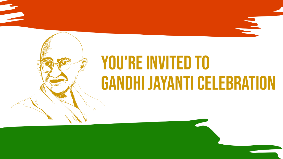 Free Gandhi Jayanti Invitation Background Template