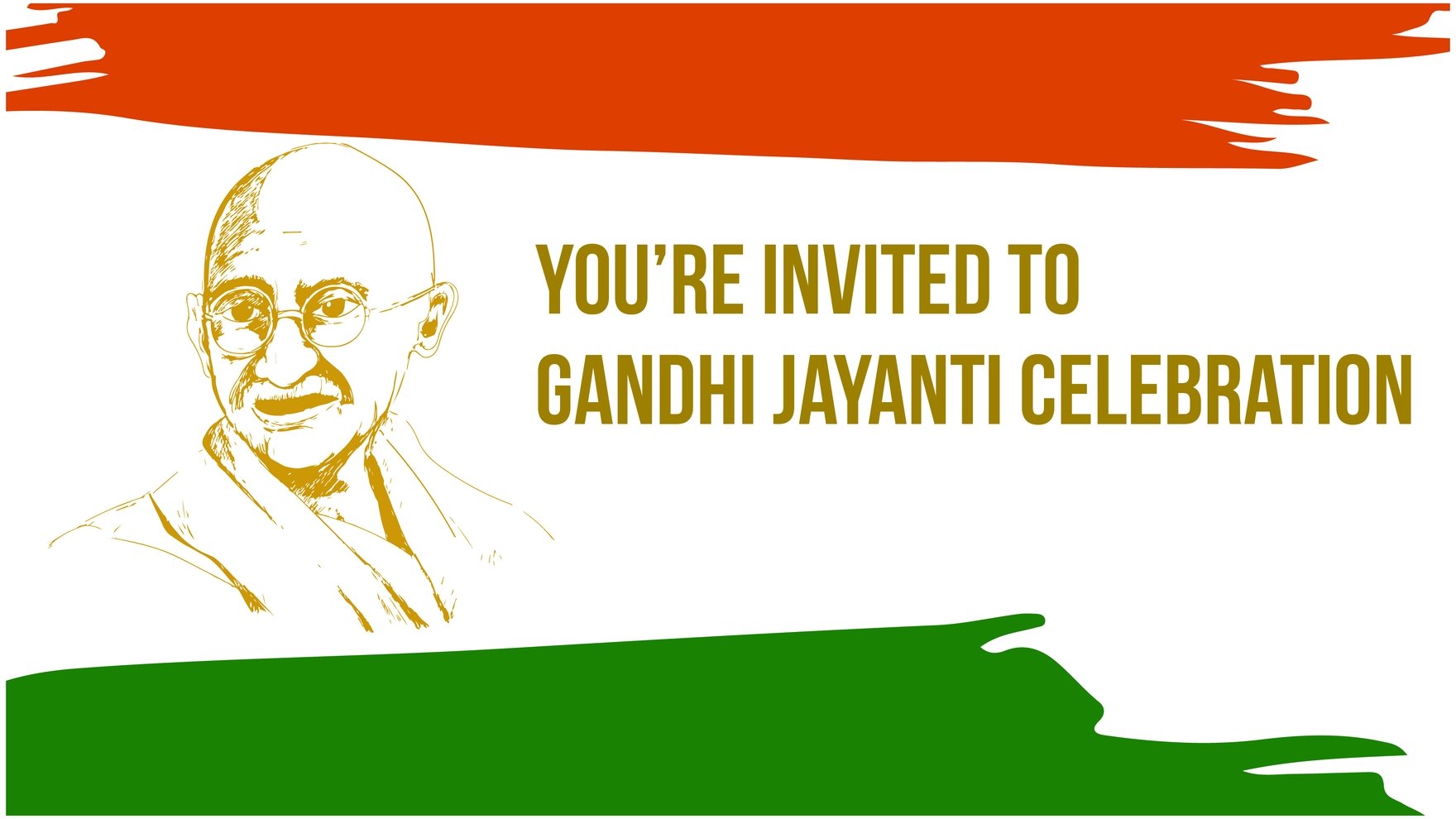 Gandhi Jayanti Invitation Background - EPS, Illustrator, JPG, PSD, PNG,  PDF, SVG 