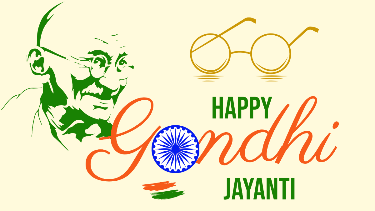 Happy Gandhi Jayanti Background Template
