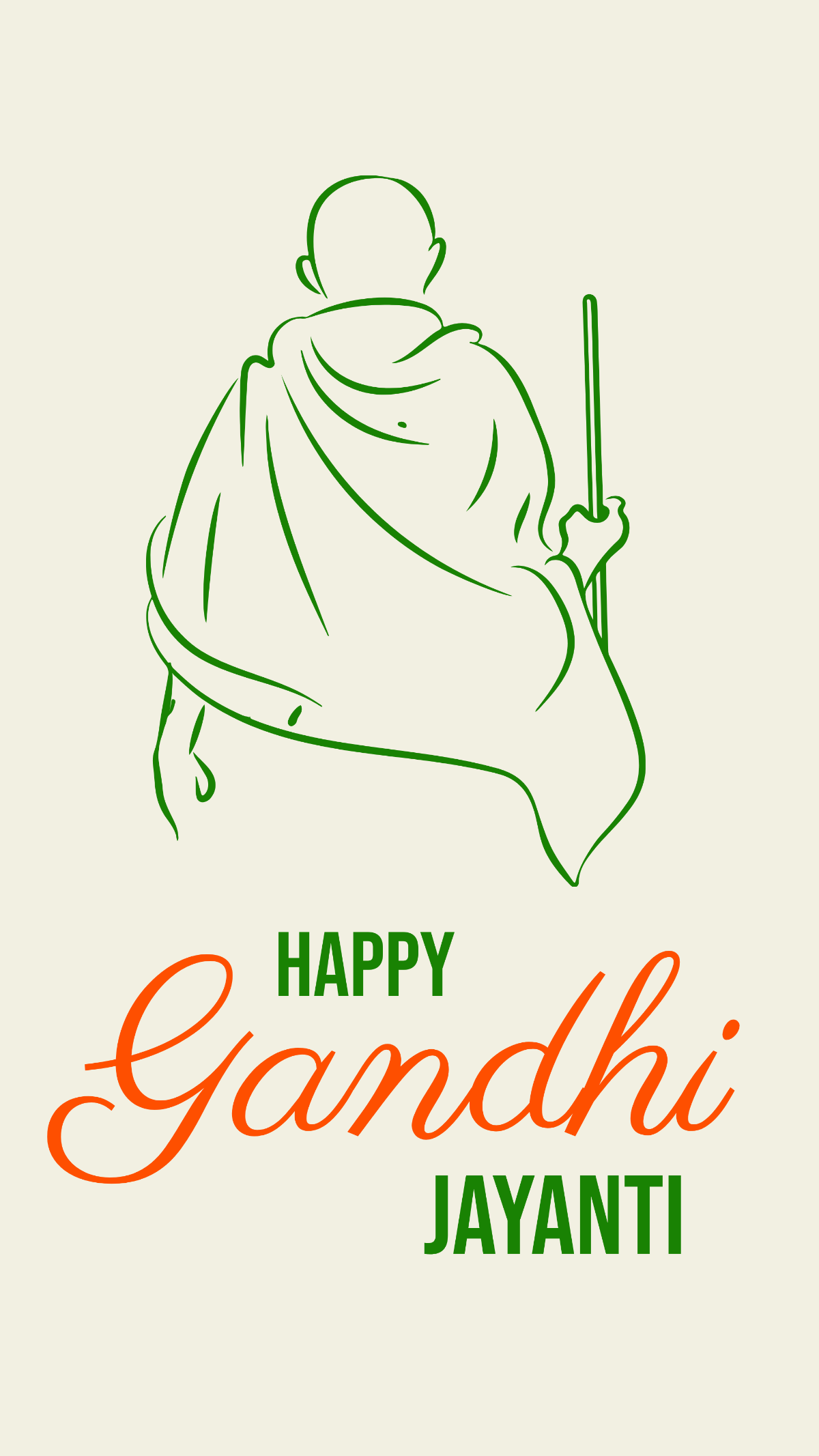 Gandhi Jayanti iPhone Background Template