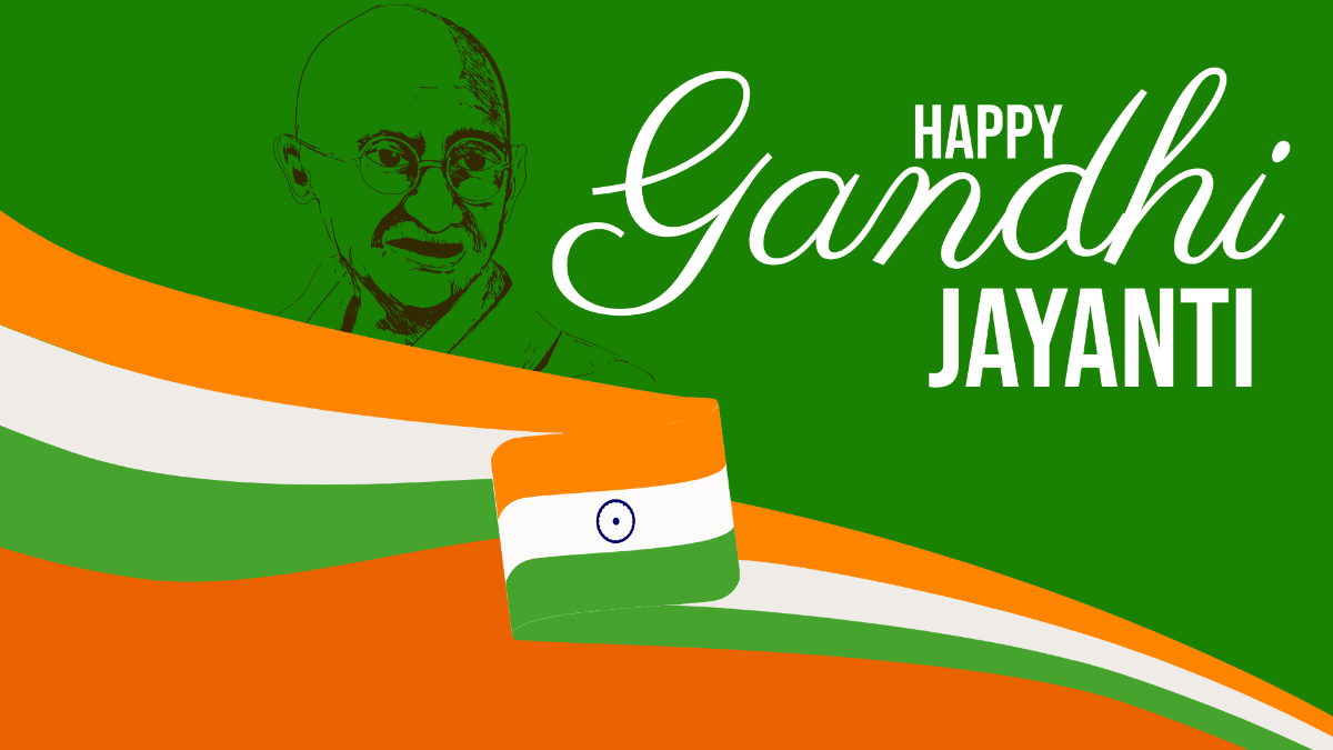 Gandhi Jayanti Wallpaper Background Template