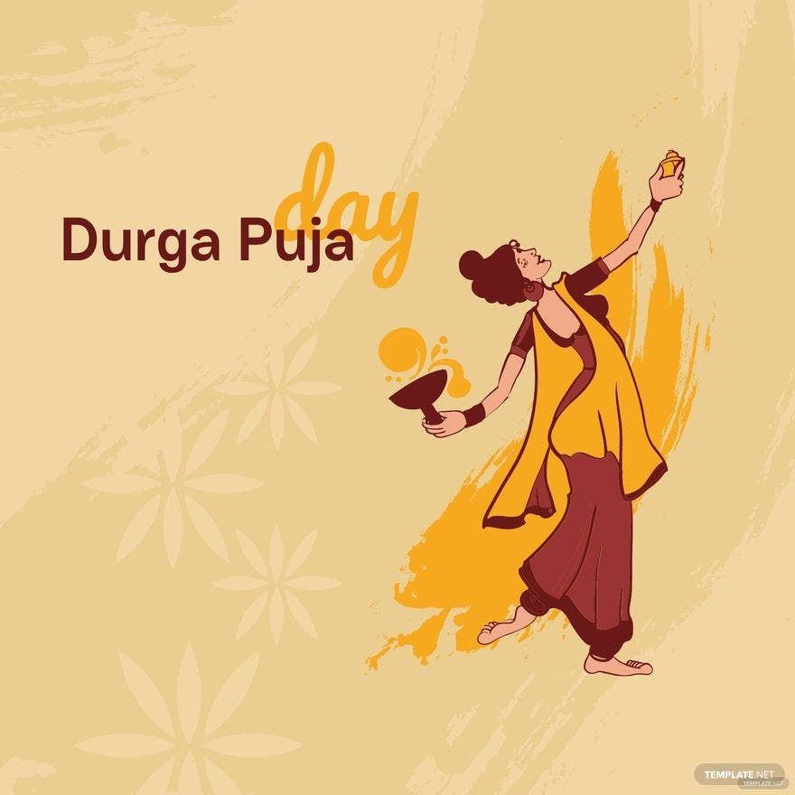 Free Durga Puja Drawing Vector