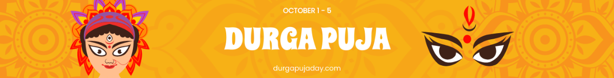 Durga Puja Website Banner Template