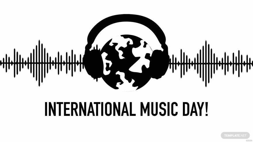International Music Day Drawing Background