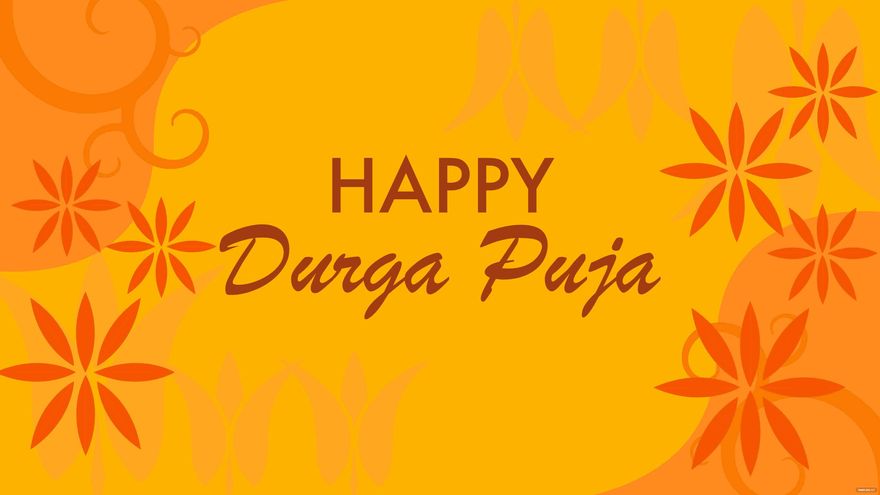 Happy Durga Puja Background - EPS, Illustrator, JPG, PSD, PNG, PDF, SVG |  