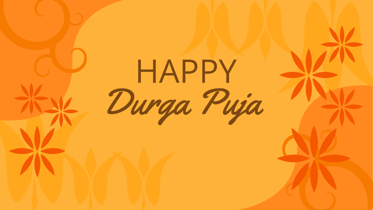 Happy Durga Puja Background Template